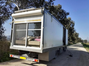 Luxury caravan truck in the Golan Heights